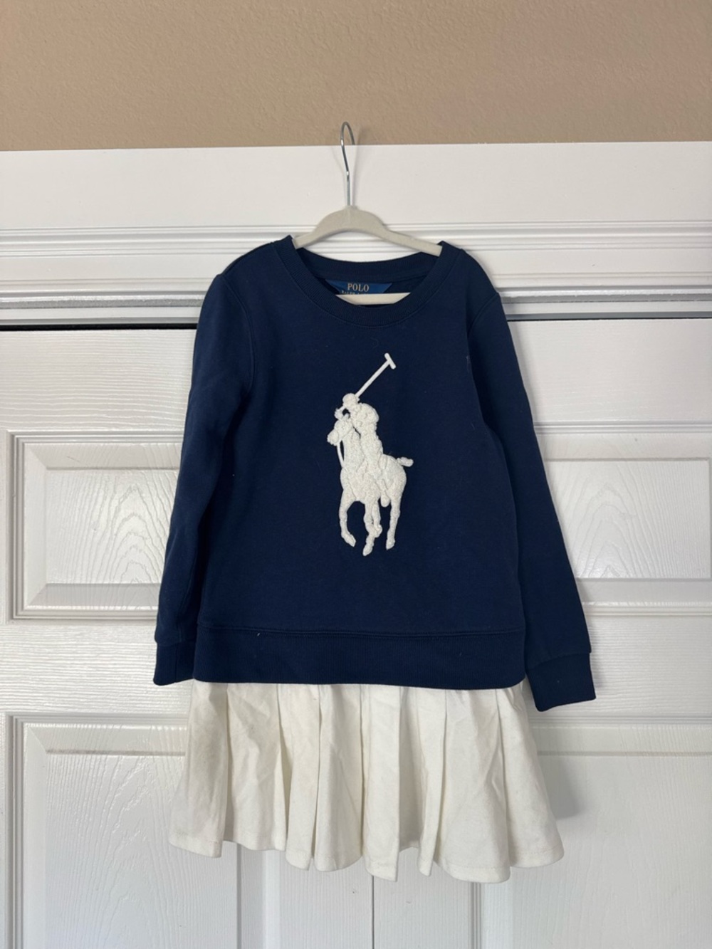 Polo Ralph Lauren Girls Navy Big Pony Dress Size 6